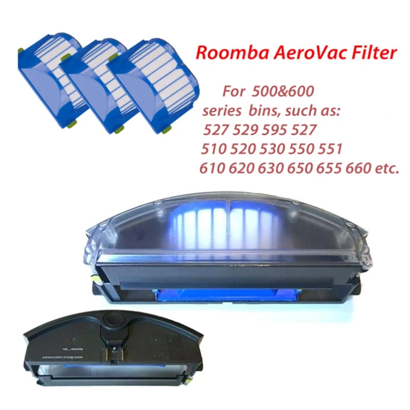 Filtre de brosse principale et latérale pour Irobot Roomba, accessoires de remplacement, 600, 620, 630, 650, 660