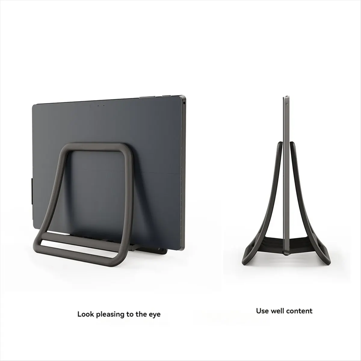SWXF Adjustable Vertical Laptop Stand - Notebook & Tablet Holder Vertical Storage Rack White