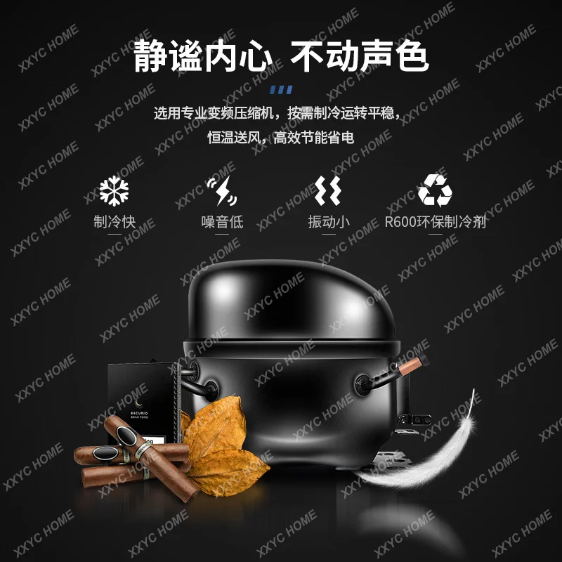 Frequency Conversion Constant Temperature and Humidity Cigar Cabinet Moisturizing Cabinet Anion Purification Refrigerated Wine