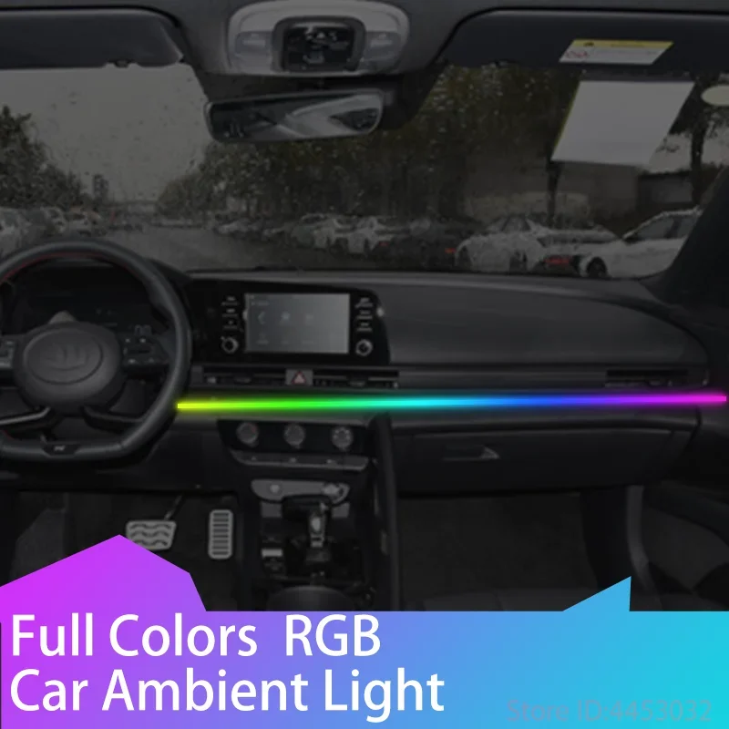 

Для Hyundai Sonata Santa Fe IX35, автомобильная лампа, внешнее освещение, скрытая лампа RGB, 64 цвета, USB App, дистанционное управление, 1,1 м