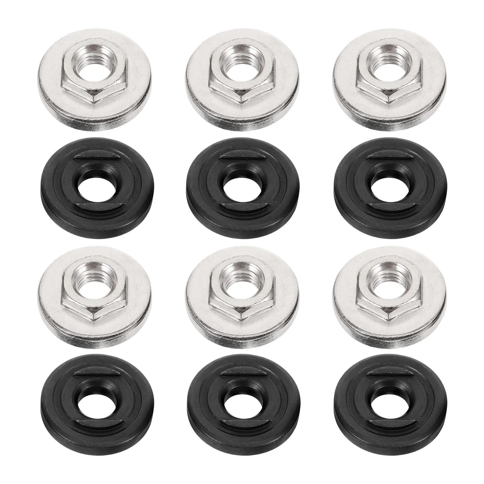 

1 set 12 Upper Lower Pressure Plates for 100mm Angle Grinder Nut Flange Plate Cover Metal Accessories Grinding Cutting Tools