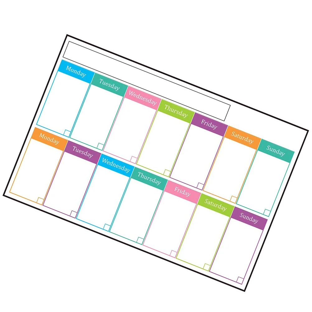 

Adhesive Weekly Dry Erase Board Whiteboard Calendar Erasable Sticky Wall Fridge Organizer Adhesive Weekly Board