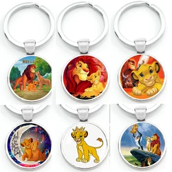 Portachiavi mentale portachiavi Disney The Lion King Badge ciondolo gioielli Rey Leon Le Roi Lion Baby portachiavi anello Decor per borsa bambini