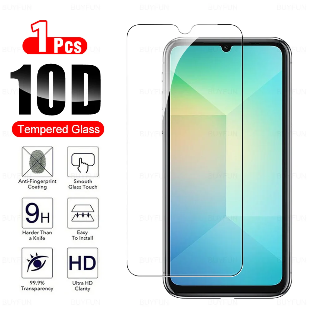 For Samsung Galaxy A06 A16 A15 A14 A13 A12 Tempered Glass on SamsungA06 A05s A04s A03s A02s A 15 05 Clear screen protector film