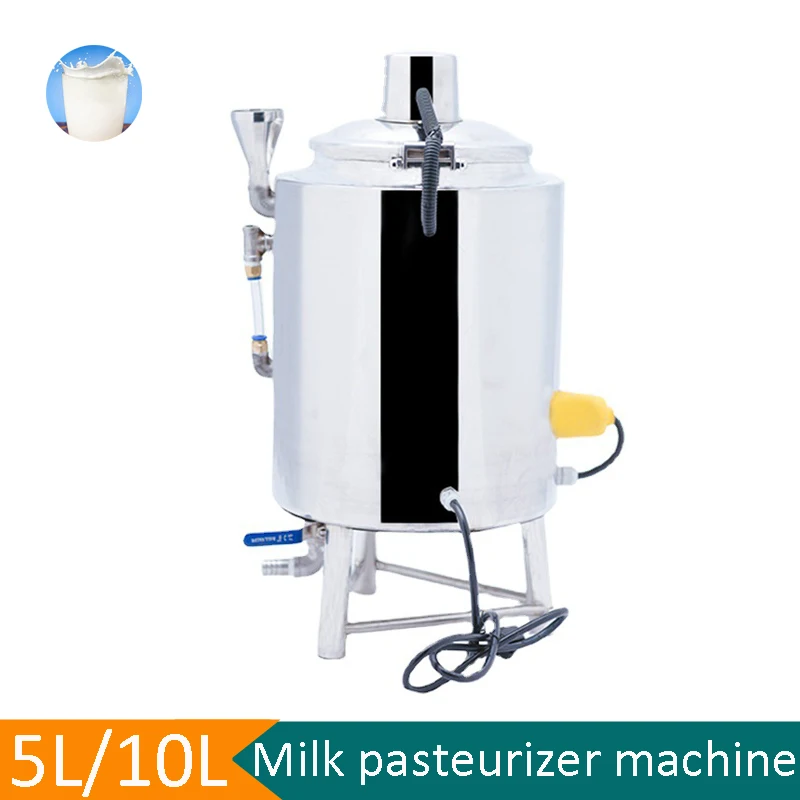 5L 10L Milk Pasteurizer Machine High Temperature Pasteurization Tank Environmentally Friendly Milk Juice Sterilizer