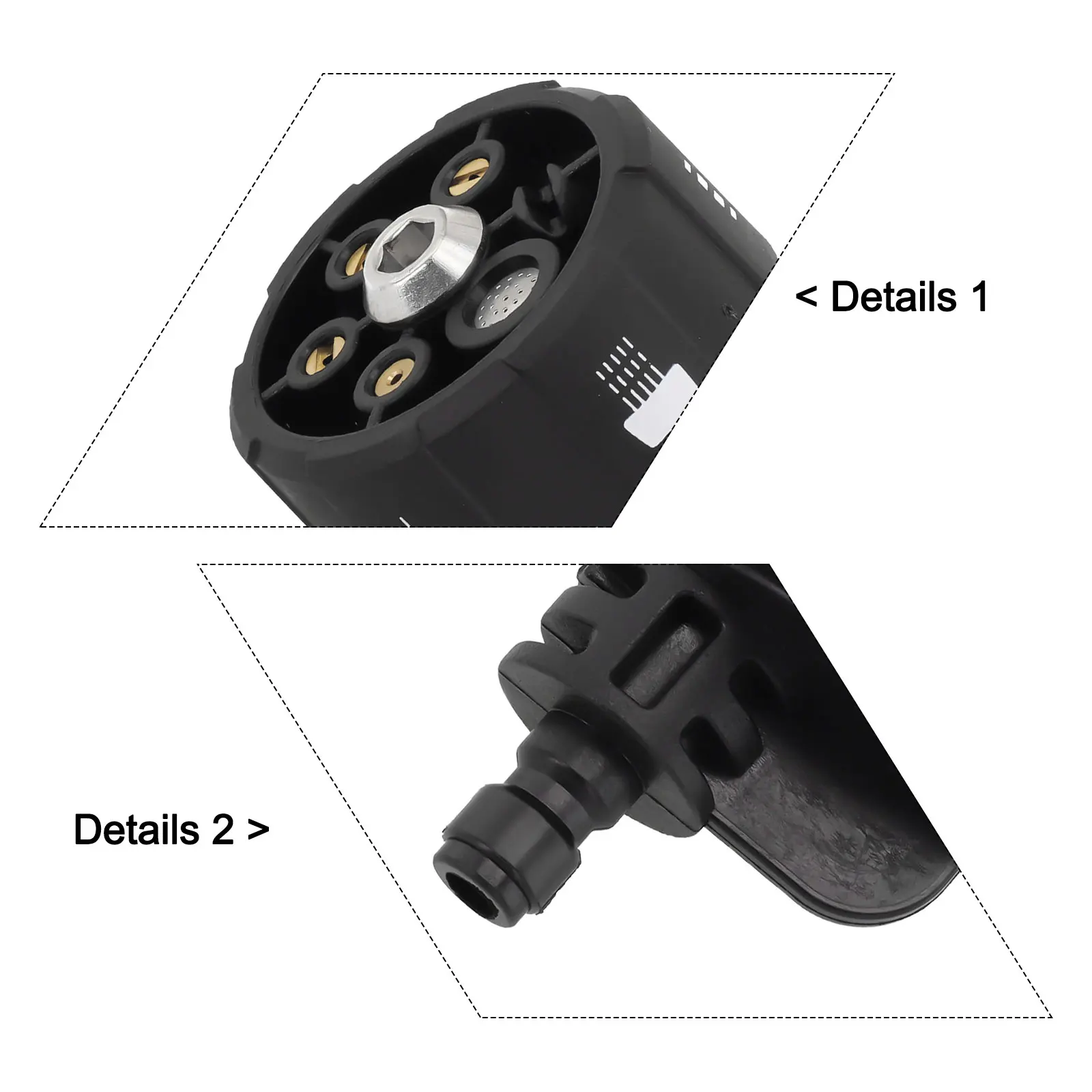 Усовершенствованное сопло для WORX WG629E WG644E 3600PSI идеально подходит для очистки крыши и ходовой части автомобиля.