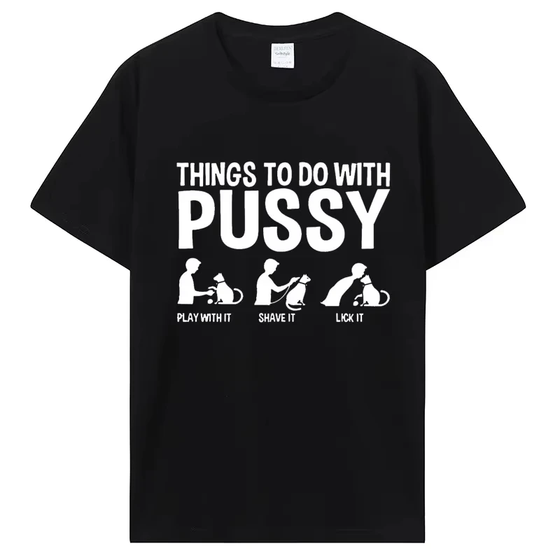 Unisex Funny Cat-Themed T-Shirt! Adorable & Playful Feline Prints That Steal The Show—perfect for Pet Families Men Clothing