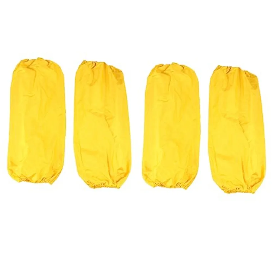 

2 Pairs Oilproof Arm Sleeve Protectors with Elastic Cuff Kitchen Cleaning Oversleeves for Men and Women Yellow Covers for Cooki