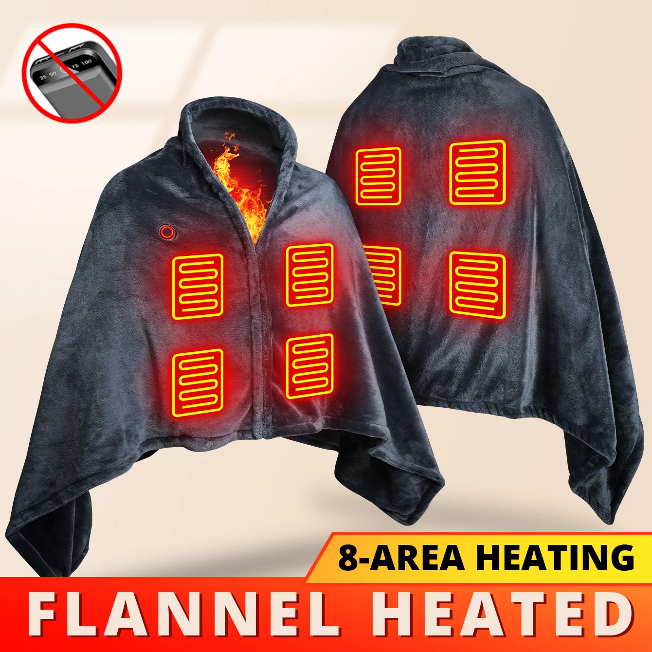 

Winter Warm Shawl Blanket Suitable For Home Office Heating Warm Shawl Blanket Covering Outdoor Fast Heating Leg Blanket