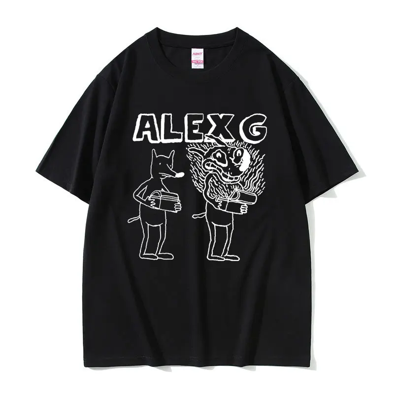 Singer Alex G Print T-shirt Male Summer Casual Tees Short Sleeve Men Women Fashion Funny Oversized Tshirt Unisex Vintage T Shirt