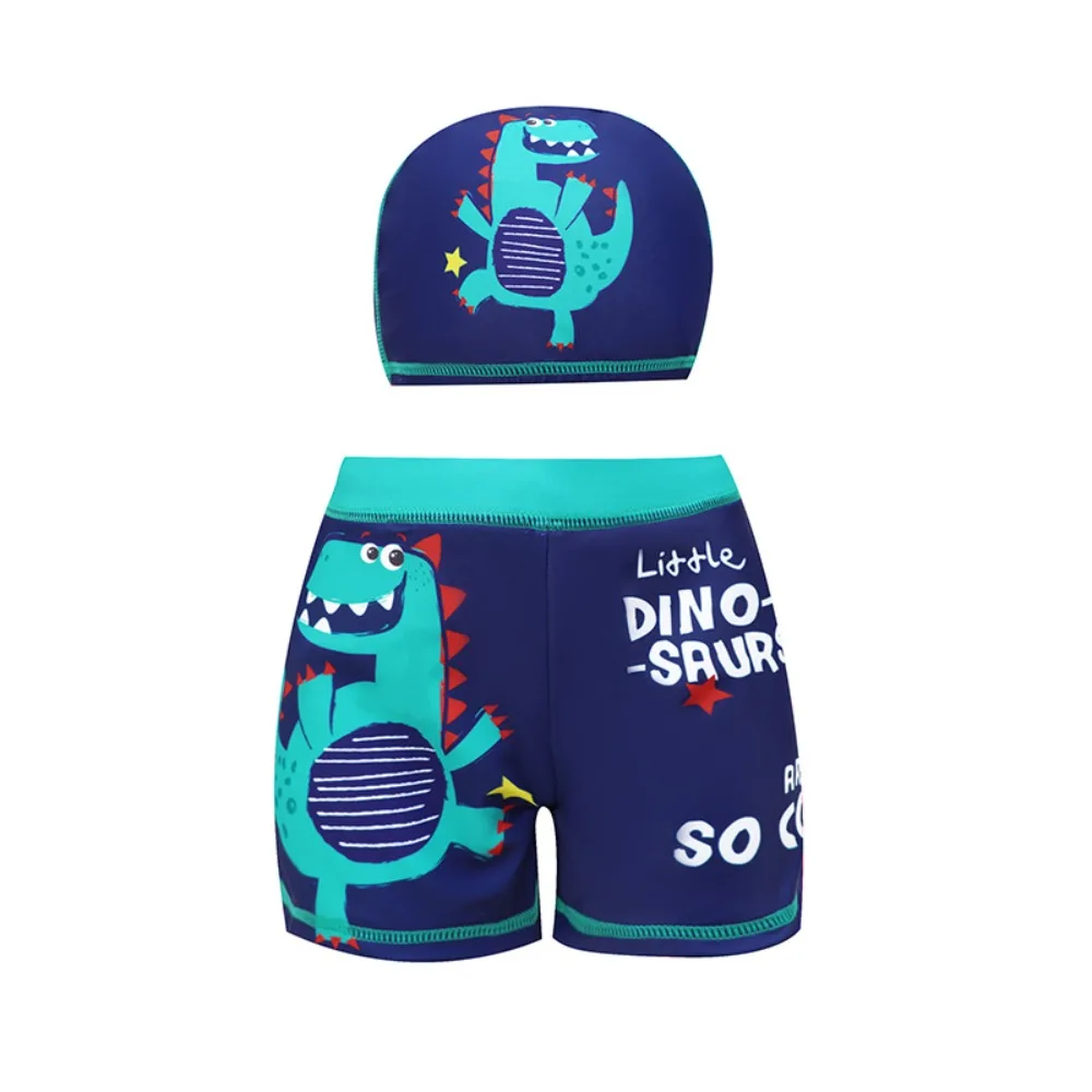 Toddler Beach Swimsuit Euro Boys Swimming Trunks Shark Dinosaur Kids Swimwear Portable Cartoon Childrens Swimsuit Summer