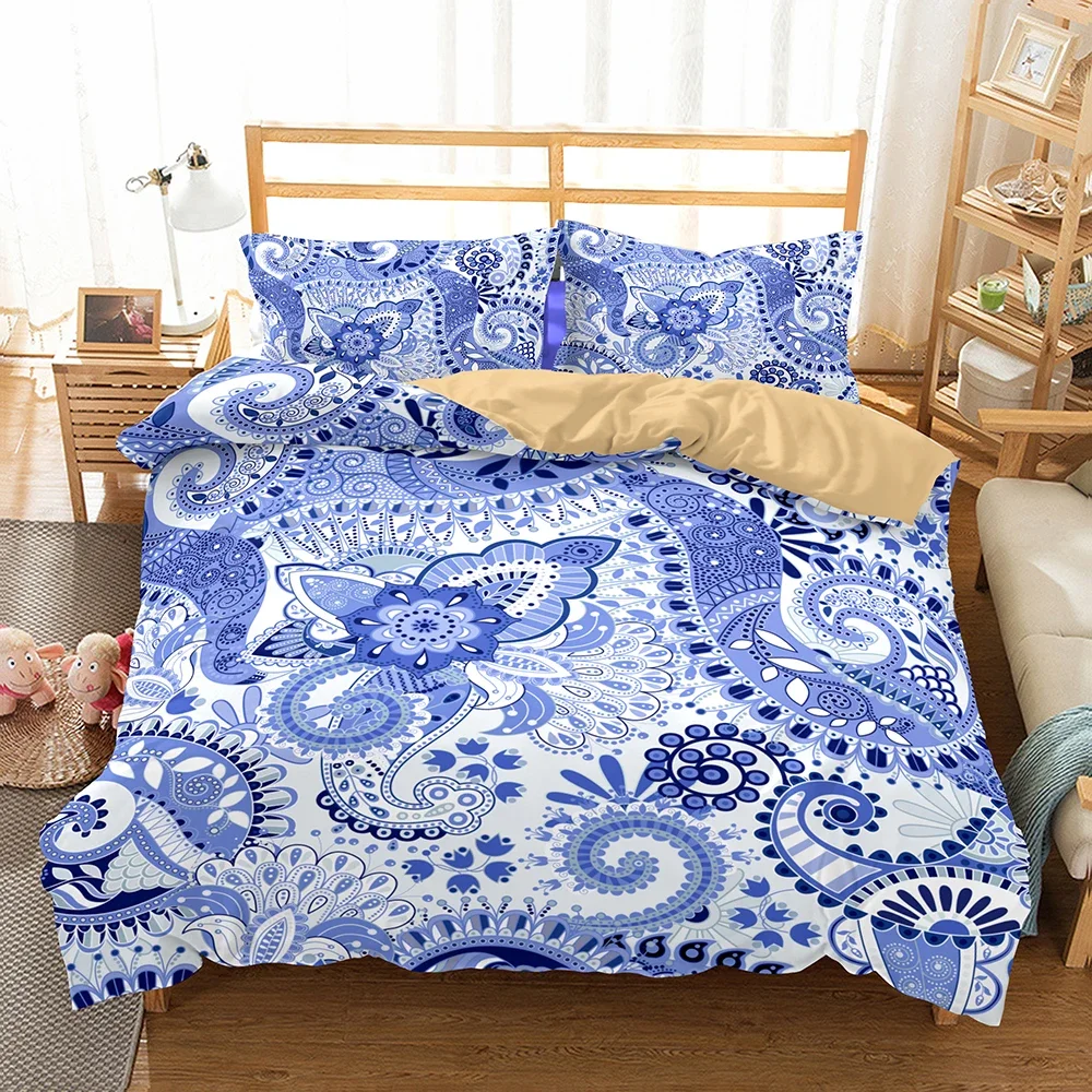

Bohemian Mandala Bedding Set Queen King Size Boho Quilt Cover Sets For Adults 2/3pcs Home Textile Soft Comfortable Breathable