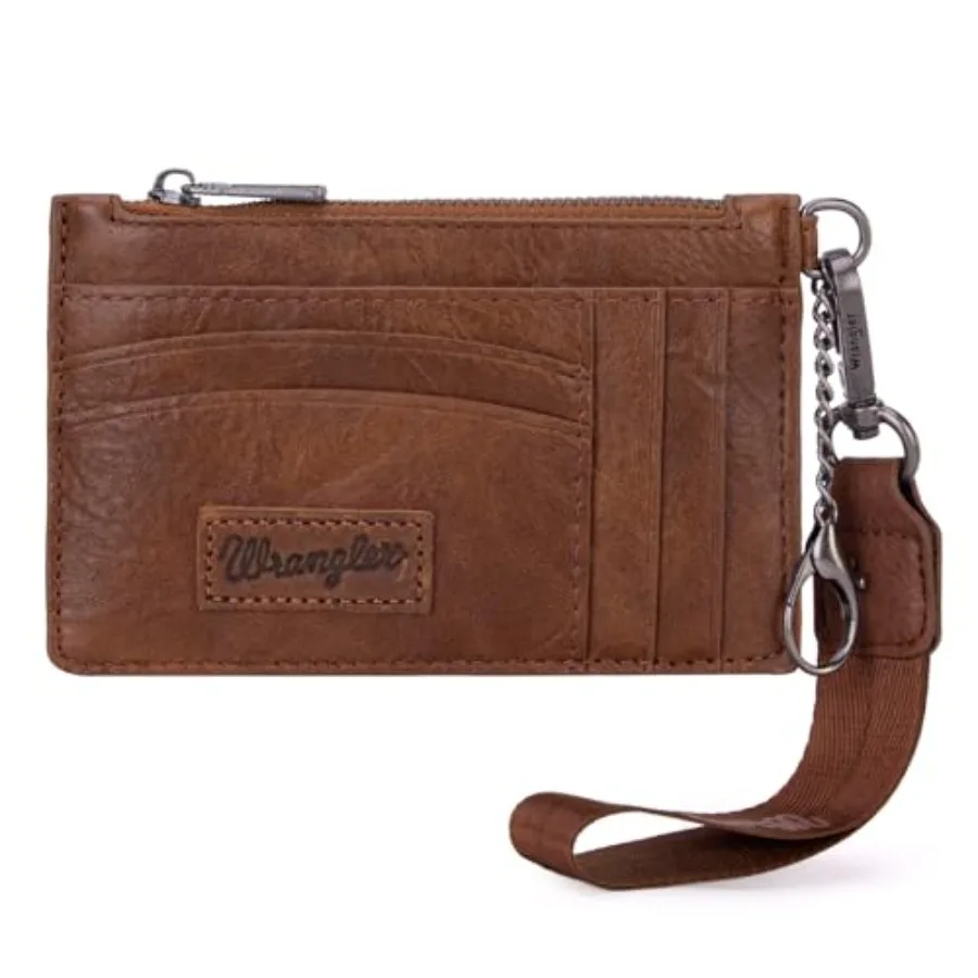 

X Wrangler Credit Card Wallet RFID Card Holder for Women Card Case Wallet Slim Card Wallet with Keychain Wristlet Strap