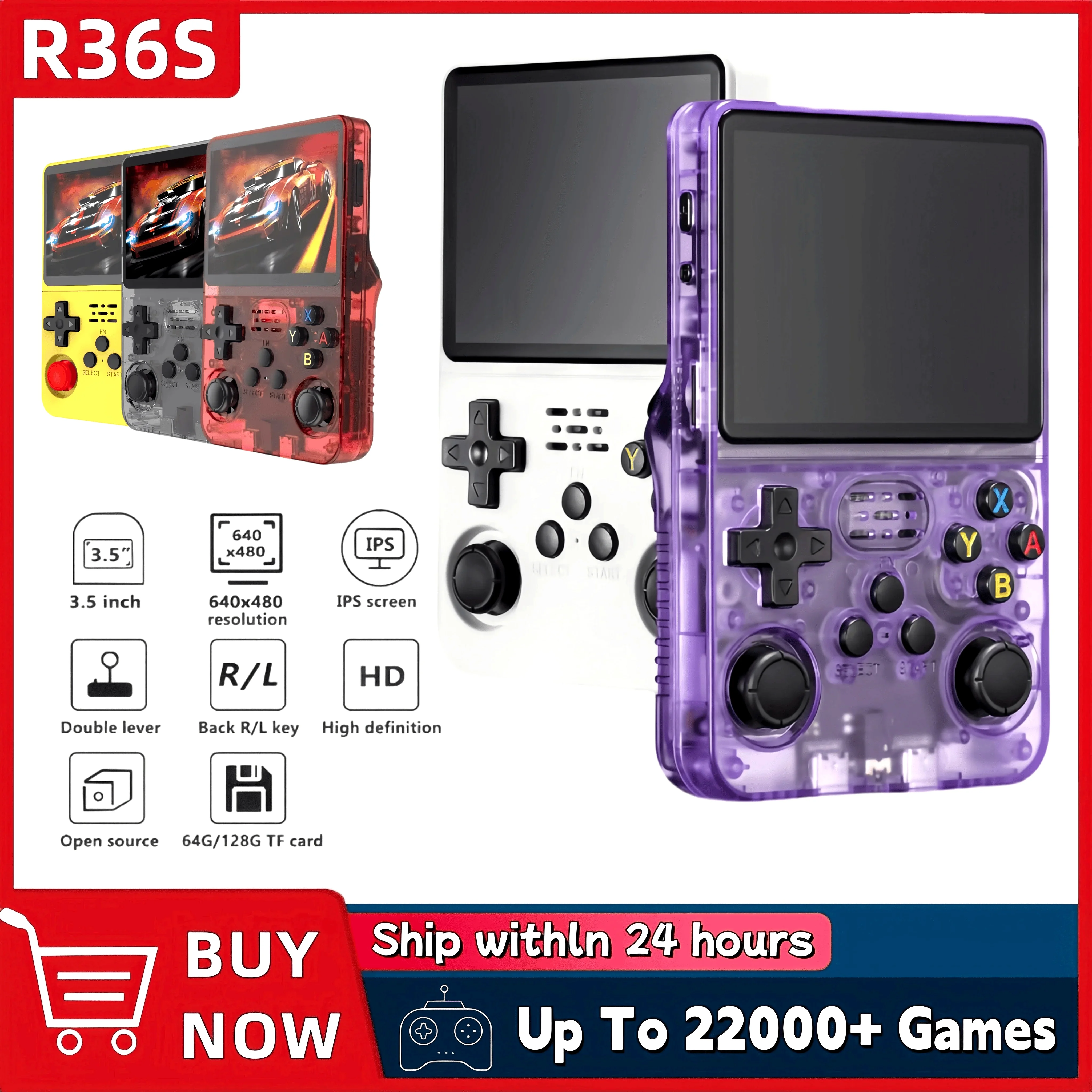 Retro Handheld Video Game Console 128GB Portable Player