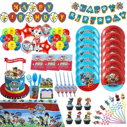 Paw Patrol Birthday Party Decoration Supplies Balloons Red PAW Patrol Paper Plates Cups Napkins Gift Bags Baby Shower Kids Event