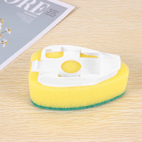 18 Pieces Dish Wand Refills Replacement Sponge Heads Scouring Scrubber Pads Heavy Duty Dish Wand Sponge for Kitchen Sink E