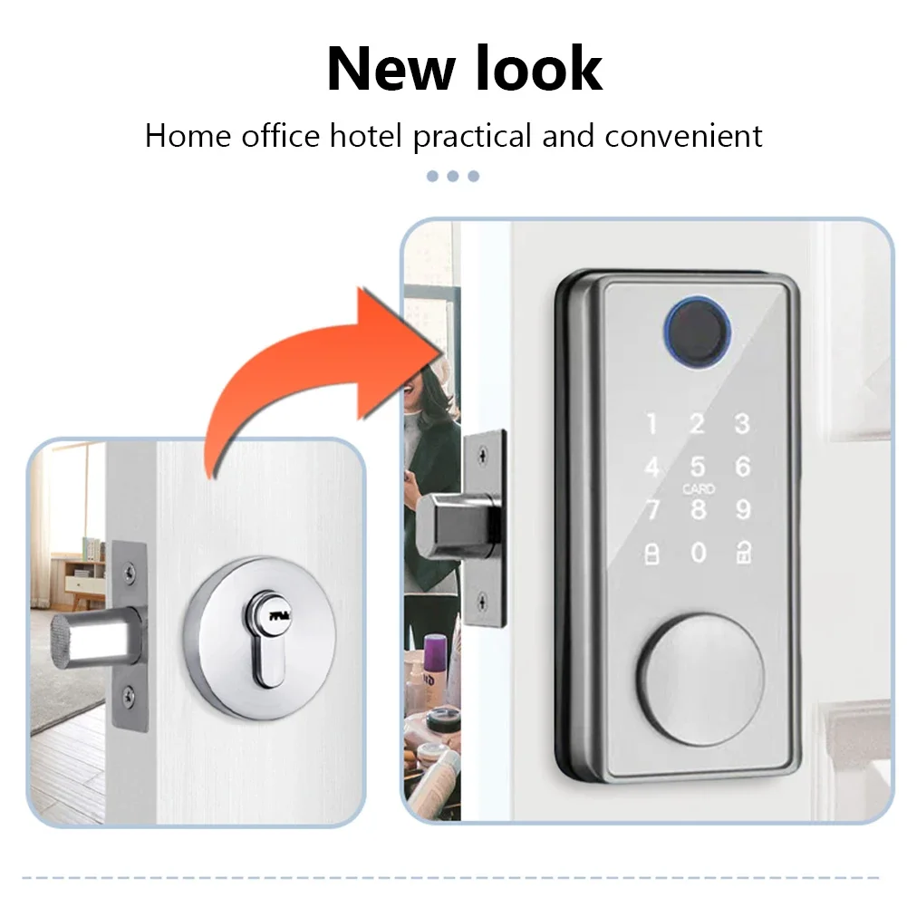 Smart Deadbolt Locks Digital Tuya Wifi App Fingerprint Keyless Entry Keypad Electronic Locks for Front Door Alexa Keypad Lock