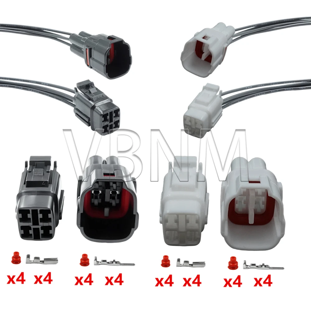 4 Pin 6180-4771 6188-0004 Sumitomo MT090 Sealed Motorcycle Connector Housing Automotive Black White Wiring Plug