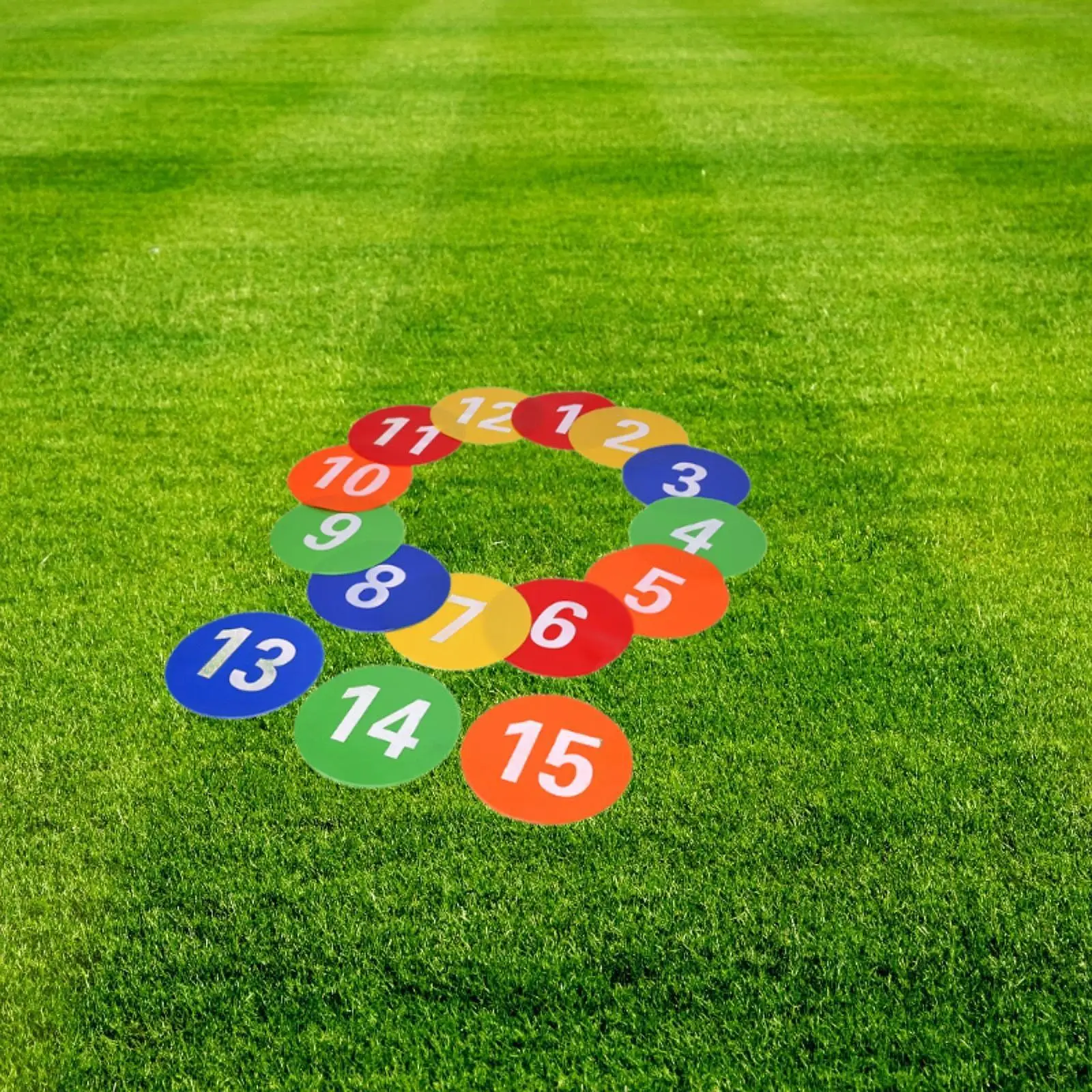 15Pcs Numbered Floor Spot Markers Floor Dots for Court Exercises Football