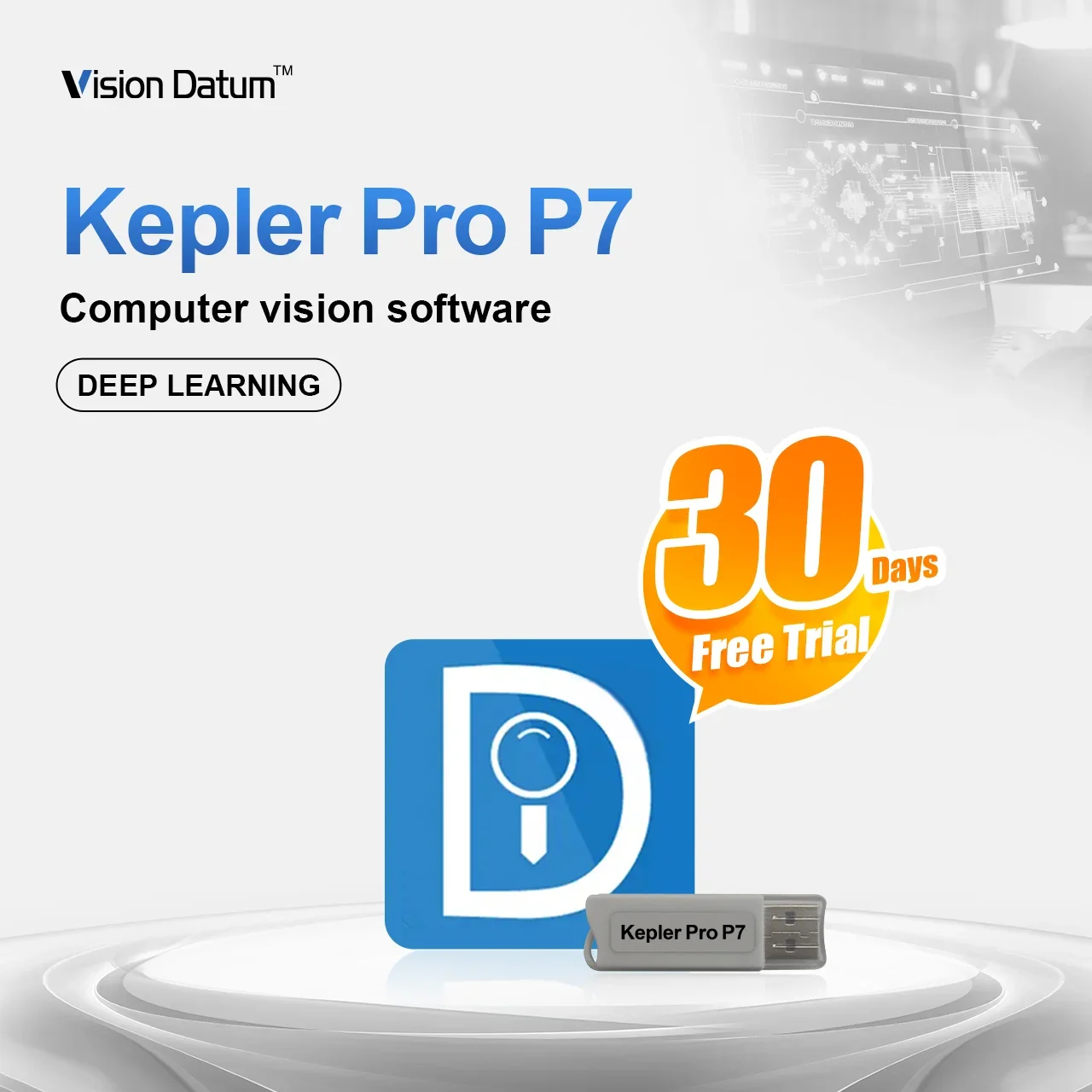 VisionDatum Kepler Pro P7 machine vision software  for code recognition with high-performance deep learning algorithms