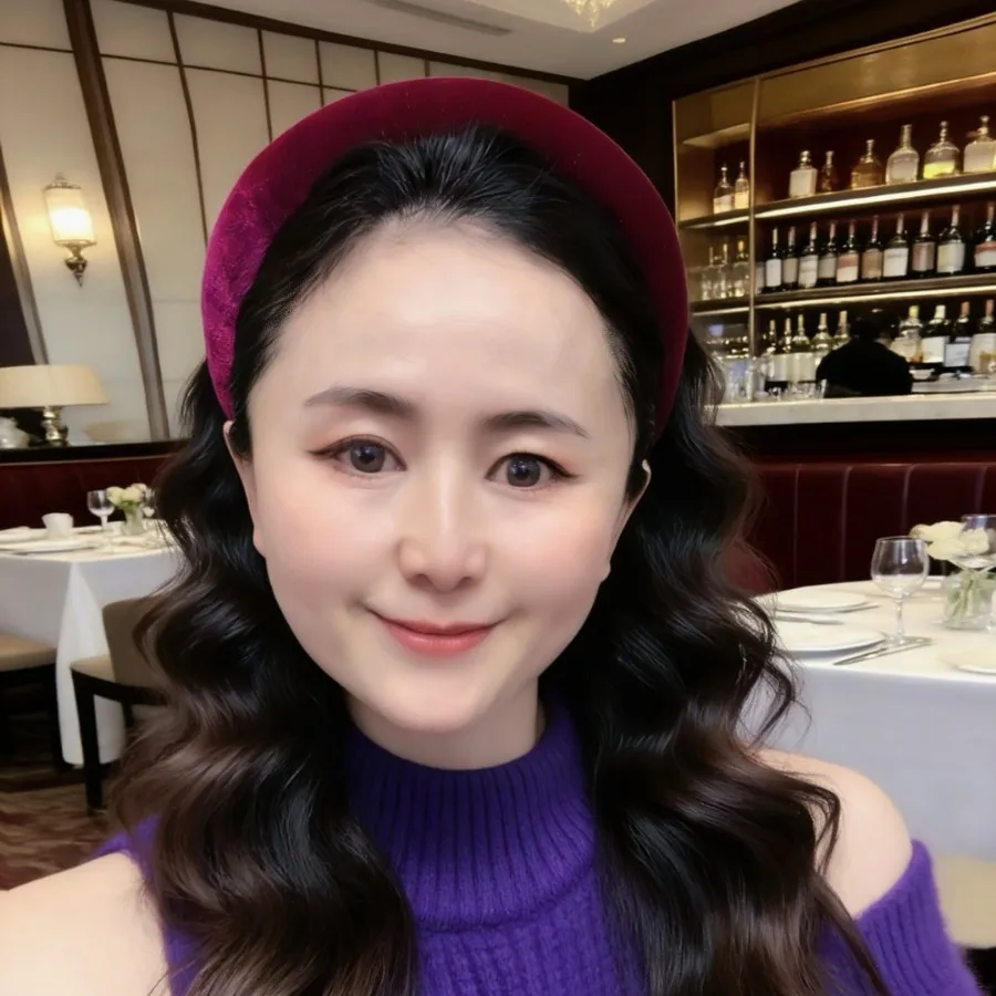 Fashionable Retro French High Crown Solid Color Velvet Sponge Headband - Minimalist Hair Accessory