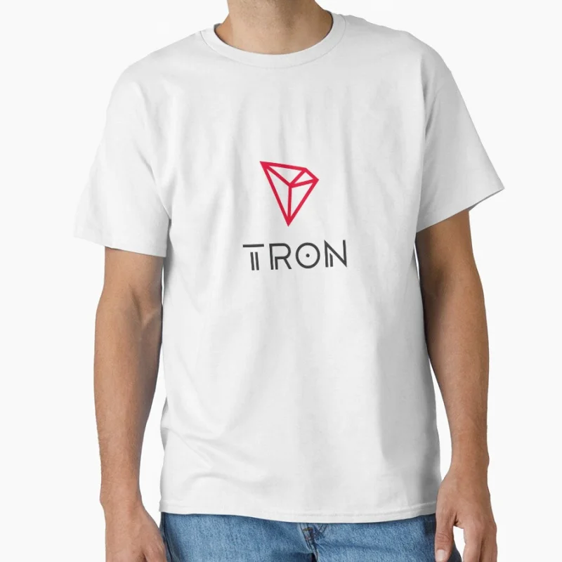 

TRON Coin Funny Crypto Token Cryptocurrency Blockchain Wallet HODL Gift T shirt for man Large size Tops