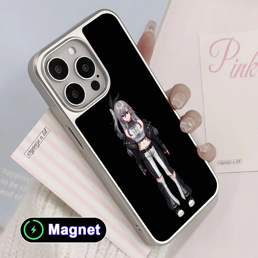 

Holo Isaki Riona Silver Plating Magsafe Mobile Phone Case for iPhone 17 16 15 14 13 12 11 Air Pro Max Plus Colorful Cover