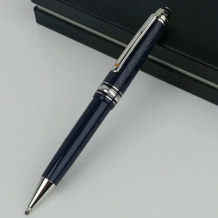 إصدار محدود M النبيذ الأحمر الأزرق المعدن والراتنج # 145 قلم الكرات الدوّارة للترويج للمكتب والمدرسة مع مصمم الأعمال التسلسلي