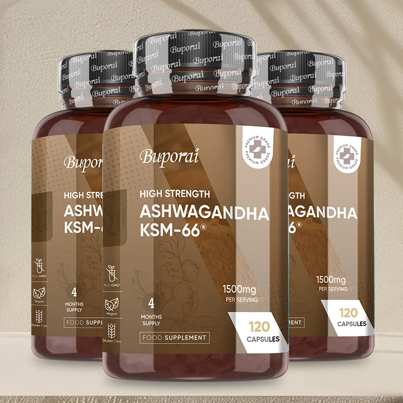 

Ashwagandha KSM-66 - Relieves Stress, Improves Focus, Enhances Brainpower, Replenishes Energy, and Promotes Healthy Sleep