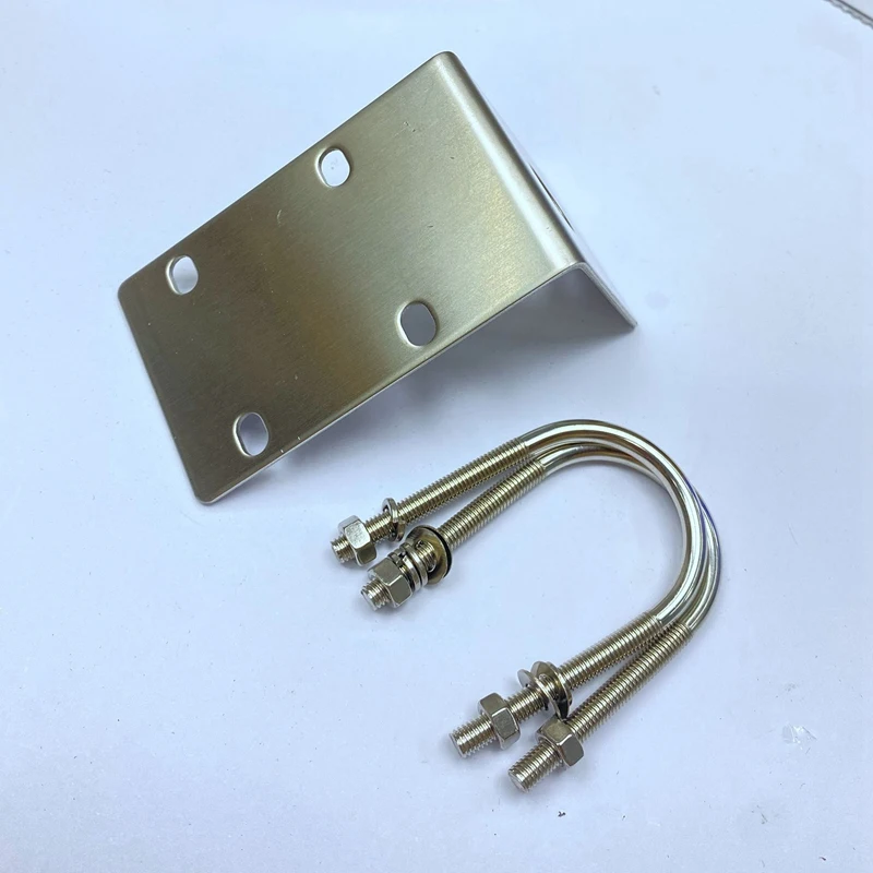Antena de aço inoxidável Suporte com U Estilo Parafusos, Celular Trucker Antena Uso Aceito, Ham UHF VHF CB, 3X