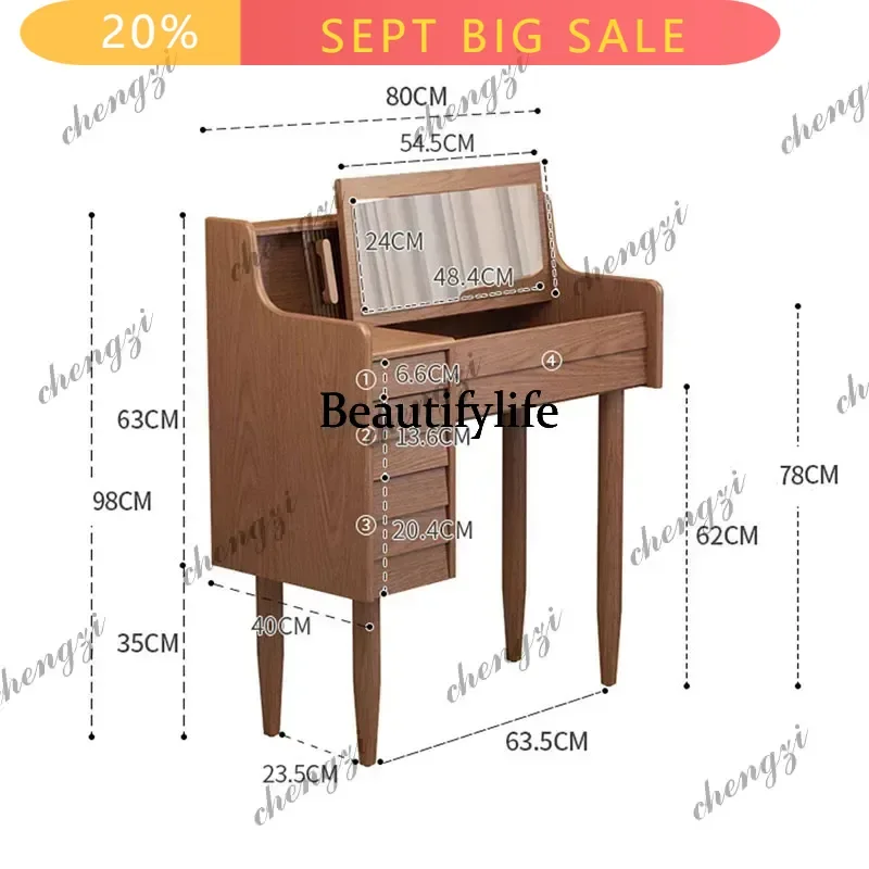 Italian Design Vanity Table Modern Bauhaus Floating Japanese Vanity Table Premium Classic Makyaj Masası Dressers For Bedroom