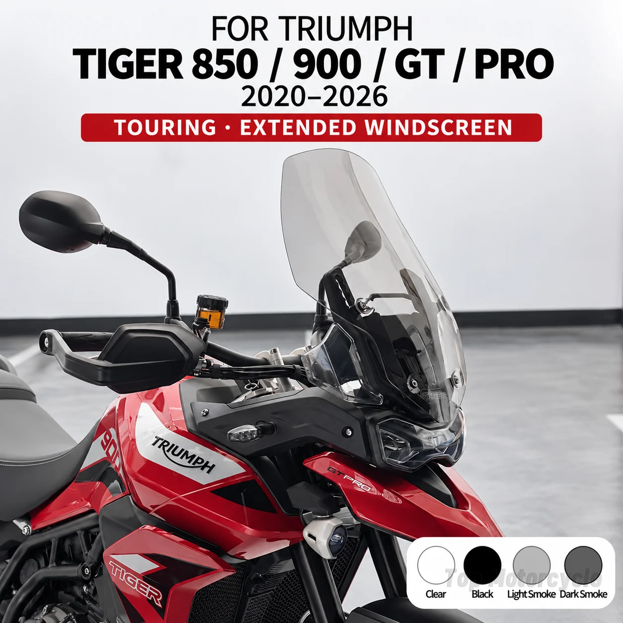 540mm Tall Windscreen For Triumph Tiger 850 950 Motorcycle Windshield Sport Racing Front Wind Deflector Touring Screen Accessory