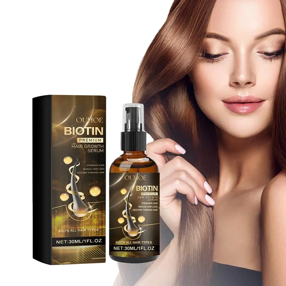 Prodotti di biotina da 30ml olio essenziale per capelli a crescita rapida cura dei capelli previene la caduta dei capelli trattamento del cuoio capelluto per uomo donna M0Y3