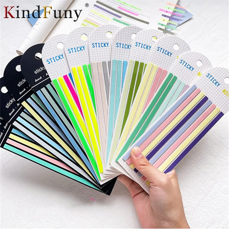 12 Packs 1920 Sheets Transparent Sticky Notes Self-Adhesive  Annotation Books Bookmarks Memo Pad Index Tabs Stationery