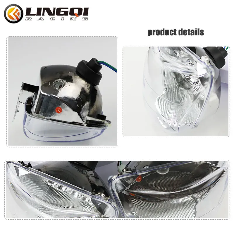 LING QI Motorcycle Headlight Waterproof High Low Beam LED Headlamp For Off Road ATV Electric Bicycle Pit Dirt Bike Accessories view 2