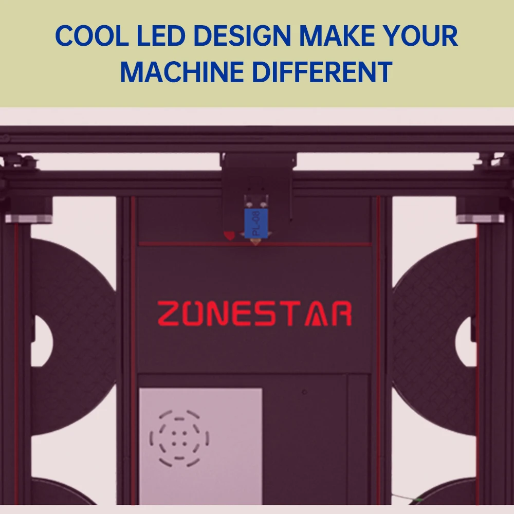 Zonesta Z9V5MK6 3DPrinter ترقية قابل للتعديل أربعة الطارد طباعة واحدة متعددة الألوان التسوية التلقائية استئناف الطباعة 300x300x400mm
