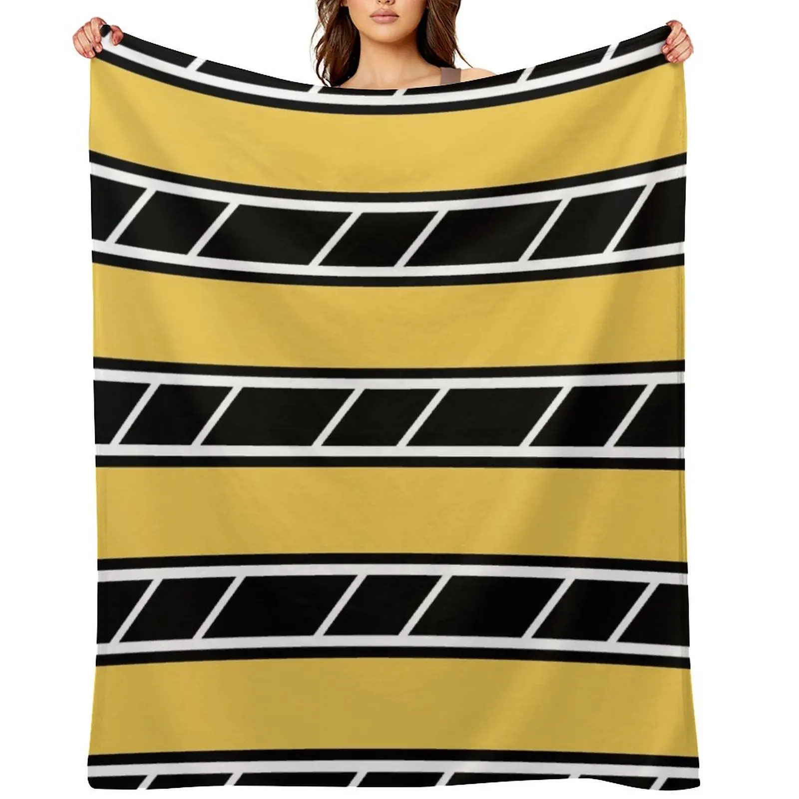 

Retro Speedblock Yellow Throw Blanket Soft Plaid Soft Bed covers bed plaid Blankets