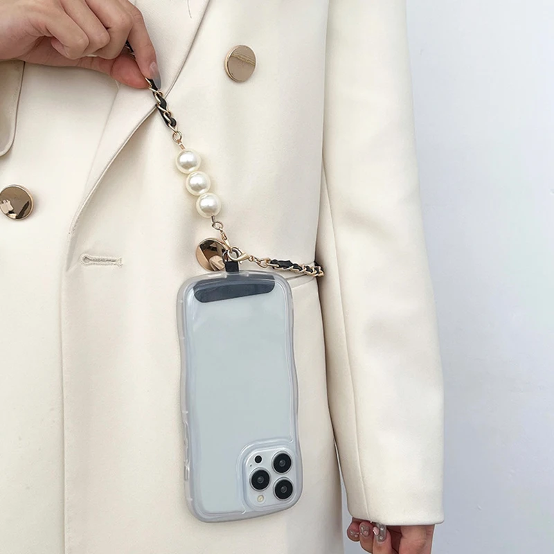 New 1PC Phone Case Universal Lanyard Long Crossbody Pearl Pickup Chain Mobile Phone Lanyard Women's Long Neck And Shoulder Strap image 5