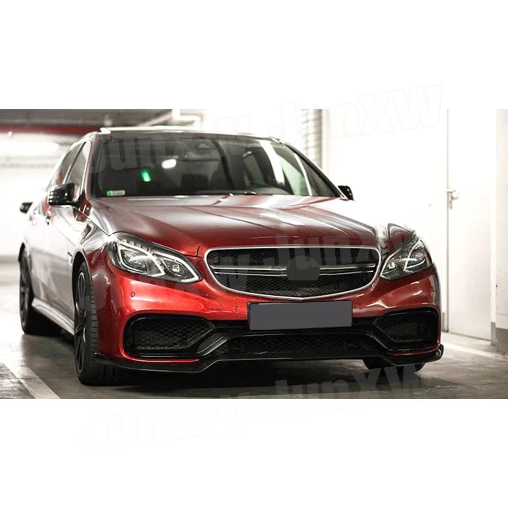 Carbon Fiber Front Lip Spoiler For Benz E Class W212 E260 E300 E400 E63 AMG 2014 2015 2016 Bumper Guard Car Styling view 5