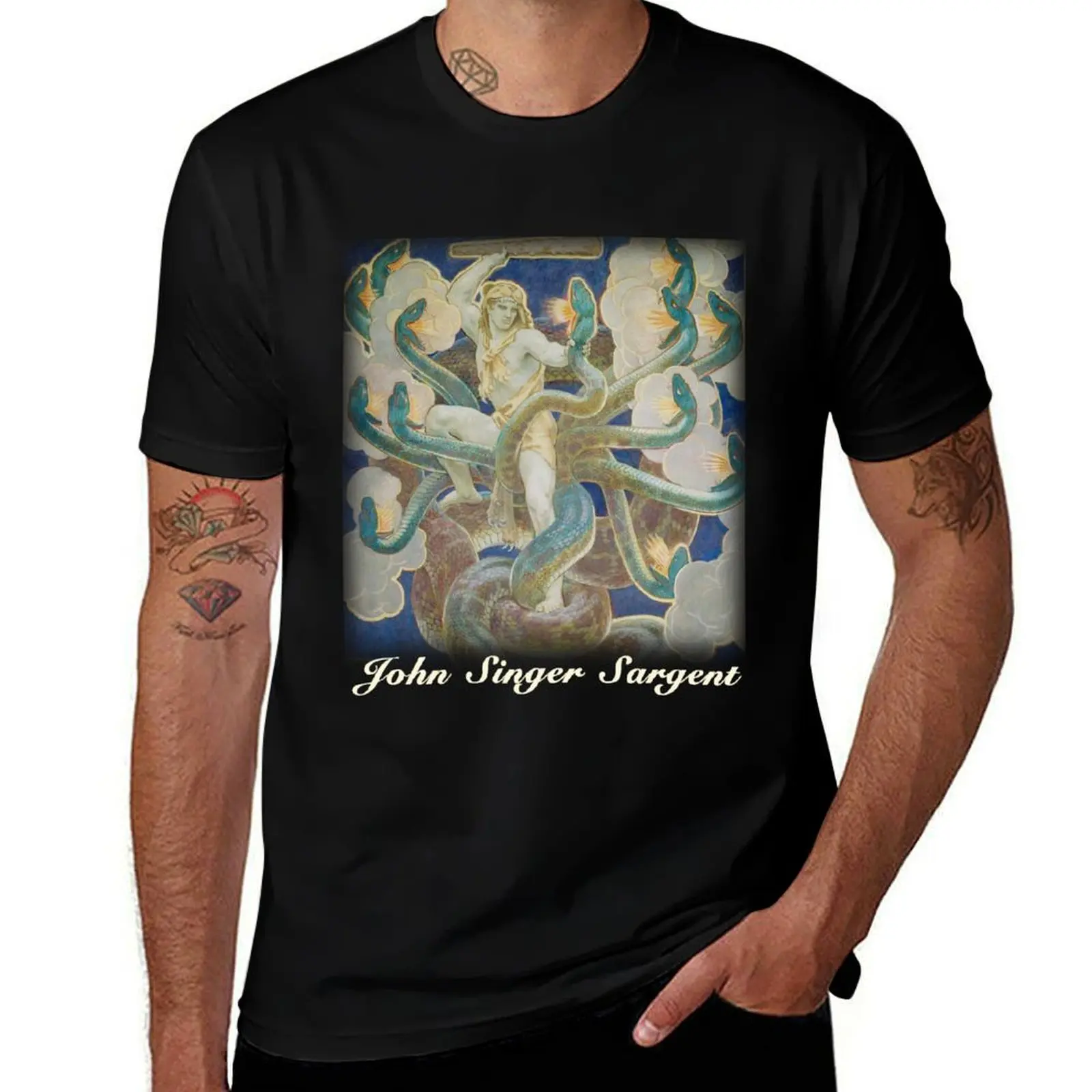

John Singer Sargent – Hercules Fights the Hydra T-Shirt t shirt personalised men t shirt cotton 100% T-Shirt