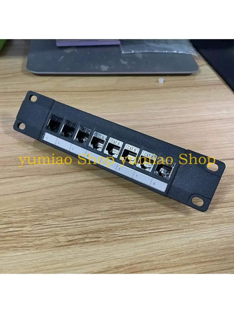 

587B 8-Port for Cat 6 Shielded Patch Panel RJ45 10G Ready Plastic Housing Color-Coded Labeling for T568A and T568B Wiring,Bla