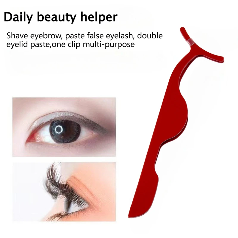 Pinça profissional para cílios, modelador de extensão de cílios em aço inoxidável e ferramenta aplicadora para cílios postiços, 1 peça