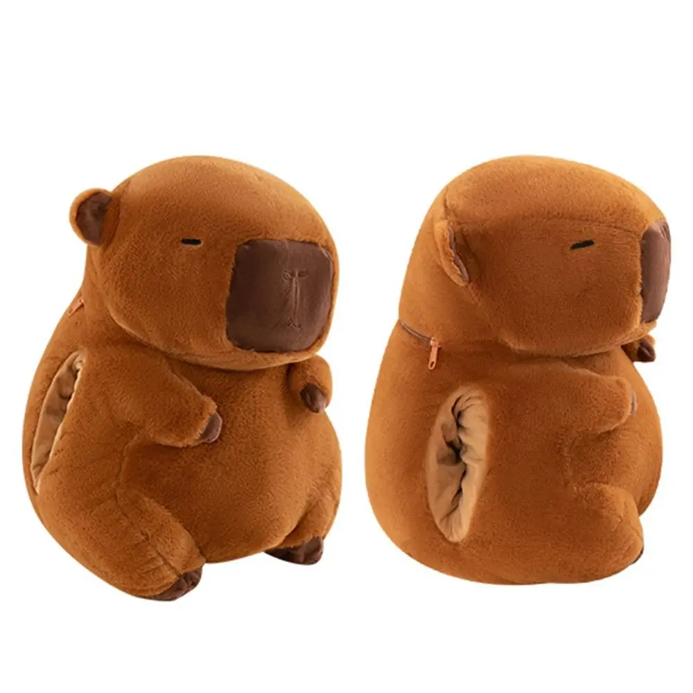 Soft Capybara Hand Warmer Pillow Cartoon Funny Capybara Plush Hand Warmer Stuffed Cute Capybara Sleeping Pillow