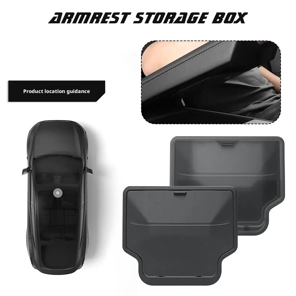 

Car Armrest Hidden Storage Box For Tesla Model Y Juniper 2025 Highland 2024-up Abs Organizer Tray Interior Accessories X1q7