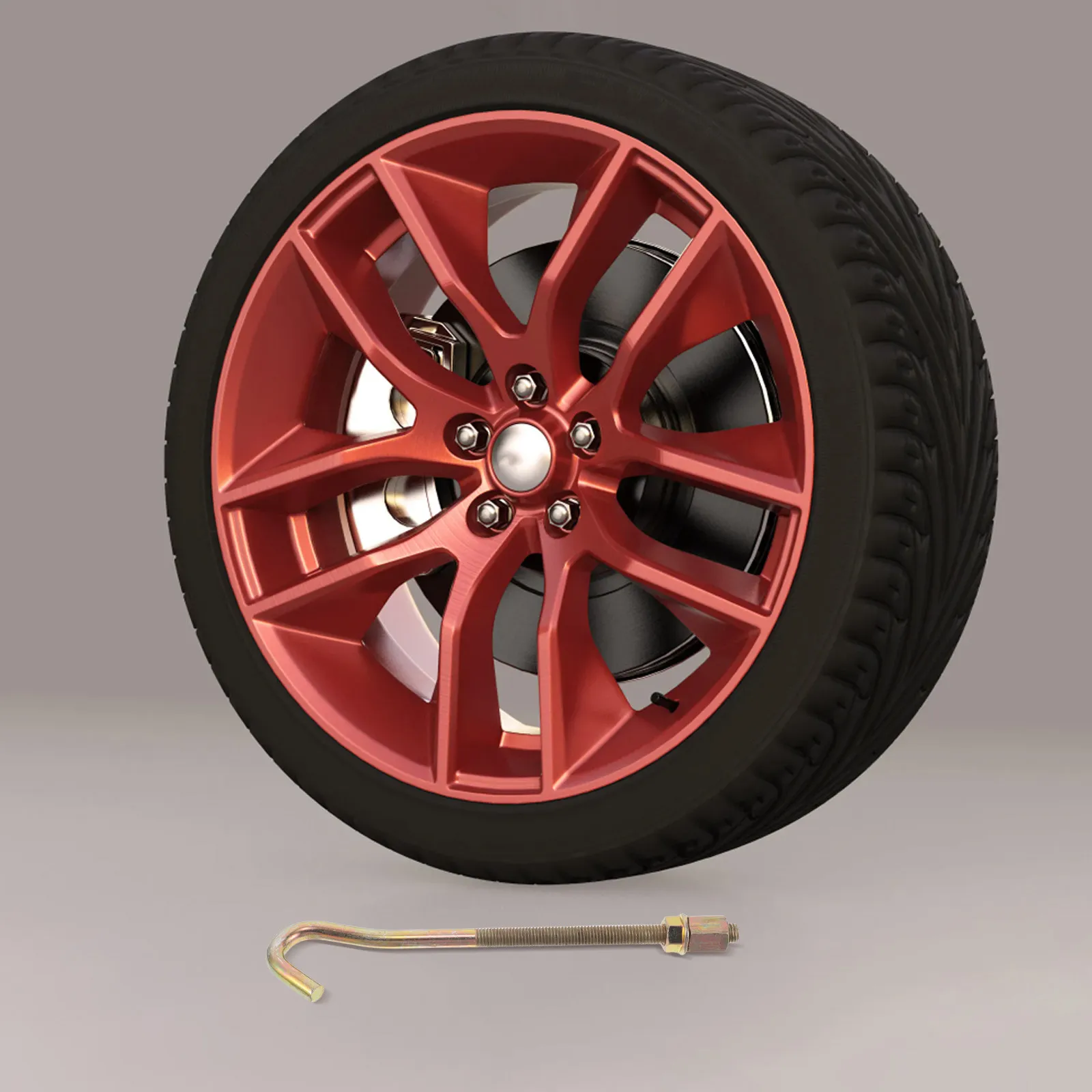 

2Pcs Spare Tire Hold Down Bolt Kit Heavy Duty Metal Spare Tire Installation Screws for Truck Car Trailer Universal Fitment