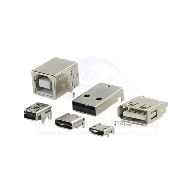 USB series socket USB female Micro Connector male MINI plug Type-C Socket D Square port B Data type A