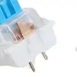 50PCS 3 Pin Tactile Keyboard Switches Pre Lubed Blue Clear Housing For For Custom Mechanical Gaming Typing Replacement Parts