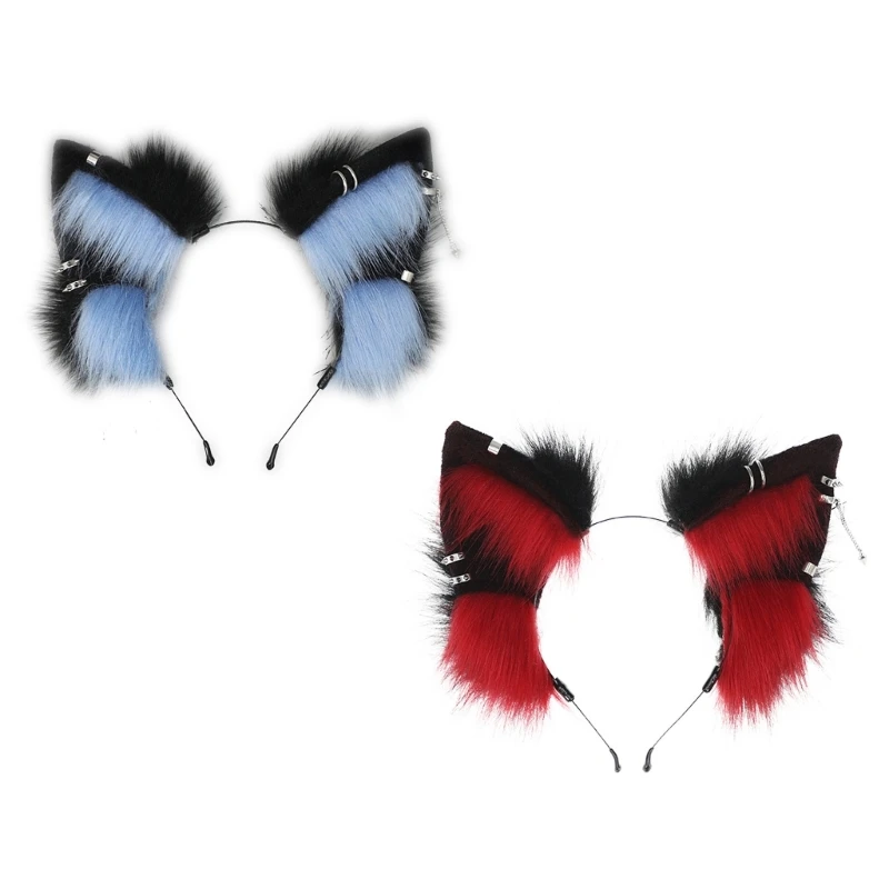 MXMB Handmade Anime Cosplay Props Wolf Ears Halloween Party Role Playing Headband