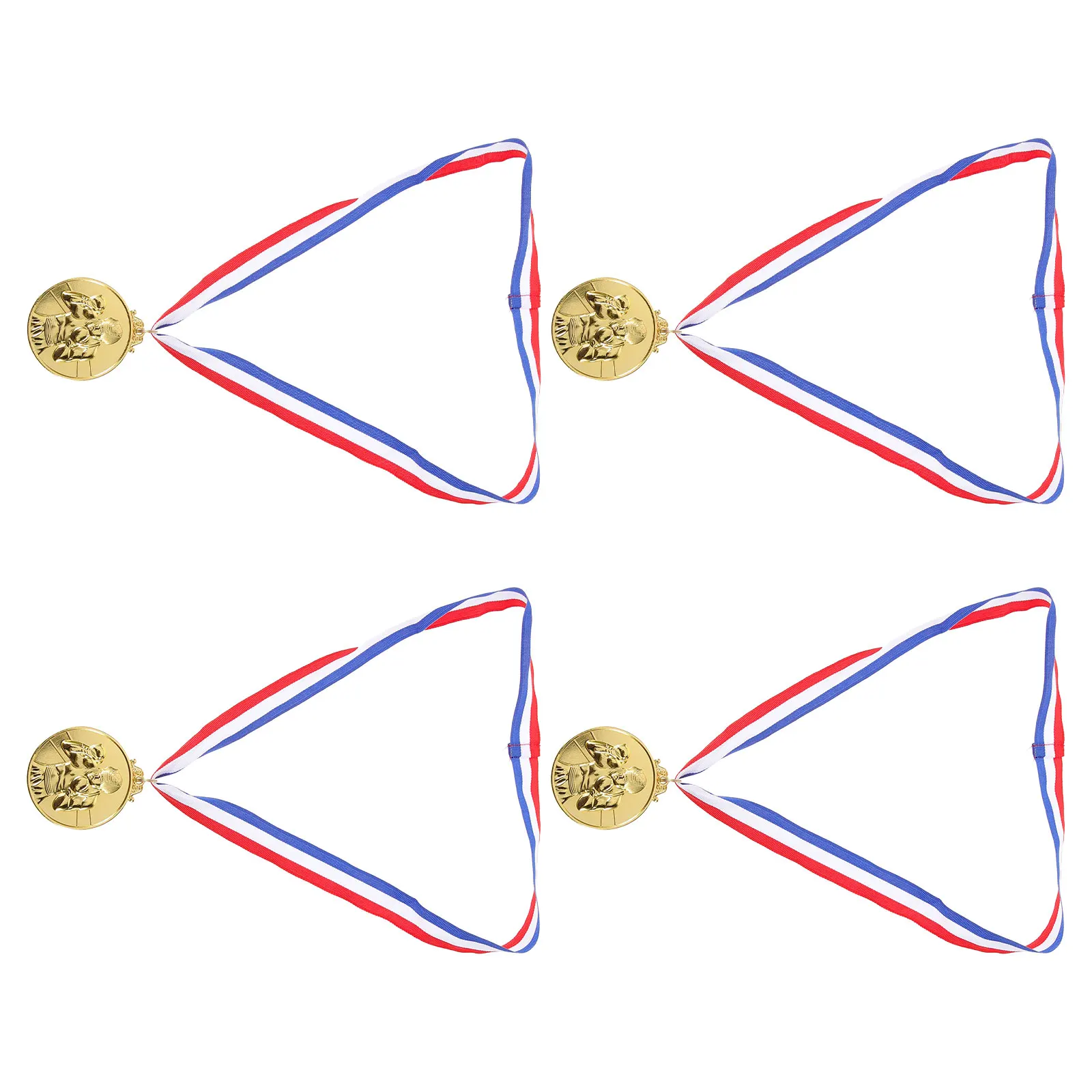 

4Pcs Gold Boxing Trophy Medal Zinc Alloy Champion Award for Sports Competition Student Motivation Party Game Prize Recognition