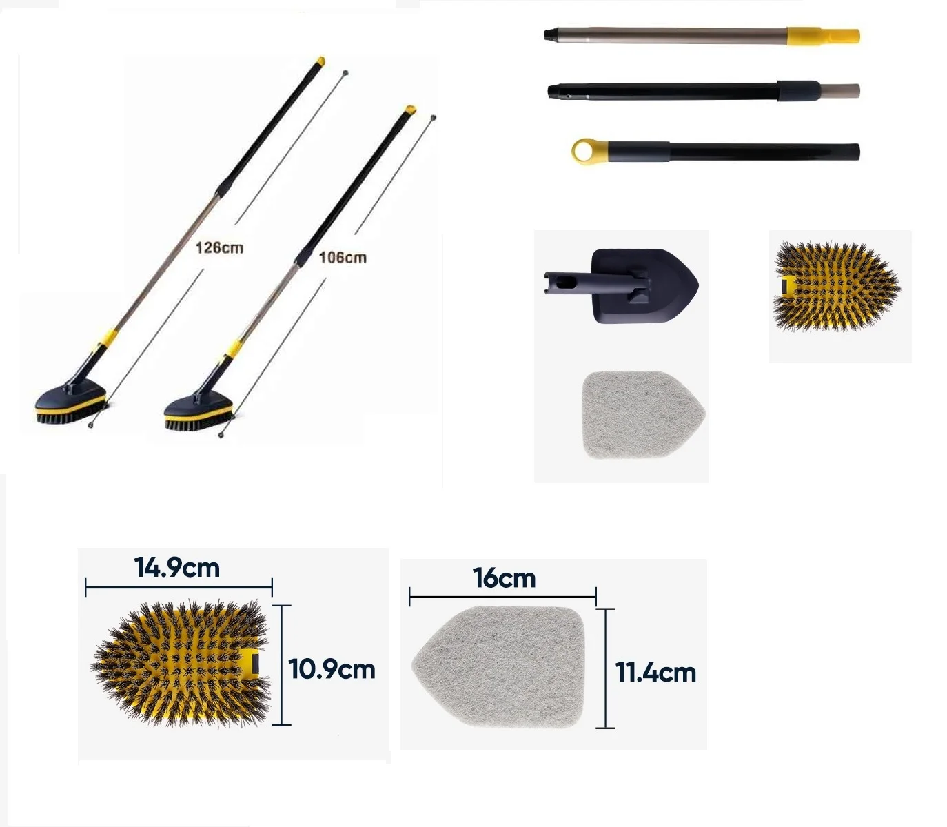 Tub Tile Scrubber Brush 2 in 1 Cleaning Brush 58.2\